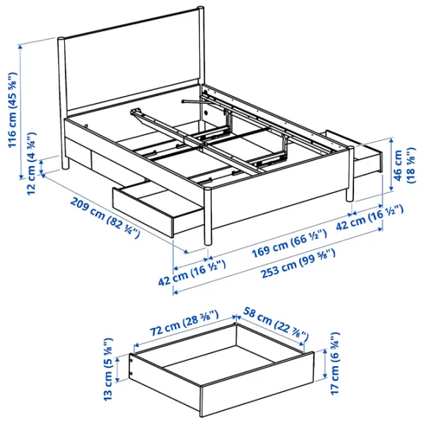 Кровать Ikea Tonstad/Luroy 4 160 x 200 см / Массив / Белый photo 9 Кровать Ikea Tonstad/Luroy 4 160 x 200 см / Массив / Белый photo 9