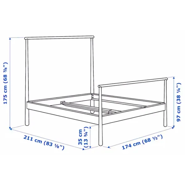 Pat Ikea Gjora Lonset 160 x 200 cm / Furnir / Wood photo 6