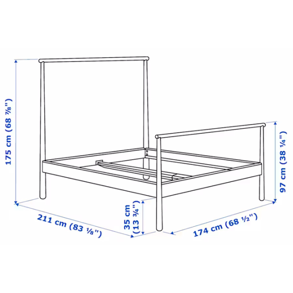 Pat Ikea Gjora Lonset 160 x 200 cm / Furnir / Wood photo 6