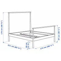 Кровать Ikea Gjora Lonset 160 x 200 см / Шпон / Wood photo 6