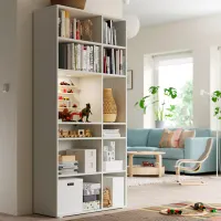 Стеллаж Ikea Vihals 200 x 95 x 37см cm / ЛДСП / White photo 2