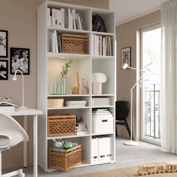 Стеллаж Ikea Vihals 200 x 95 x 37см cm / ЛДСП / White photo 3