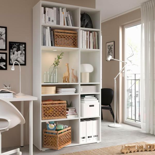 Стеллаж Ikea Vihals 200 x 95 x 37см cm / ЛДСП / White photo 3