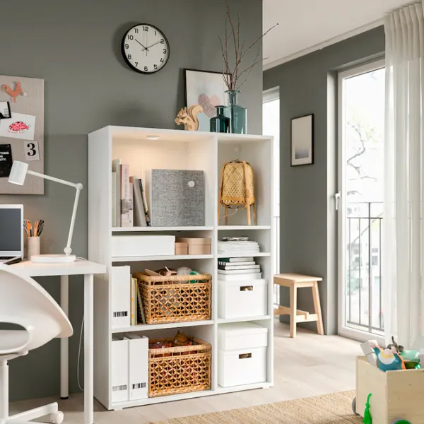 Стеллаж Ikea Vihals 140 x 95 x 37см cm / ЛДСП / White photo 3