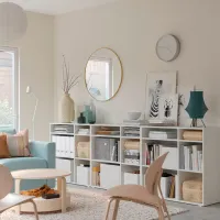 Etajeră Ikea Vihals 90 x 286 x 37 cm / PAL / White photo 2