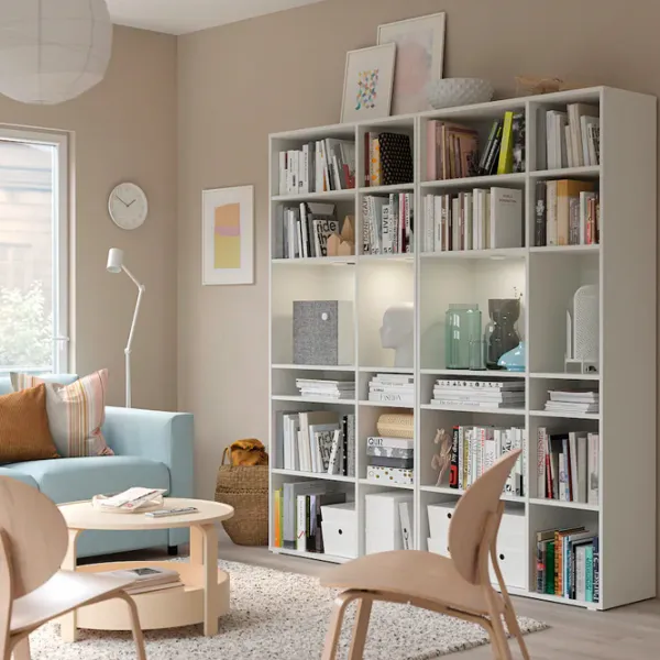 Стеллаж Ikea Vihals 200 x 190 x 37см cm / ЛДСП / White photo 3