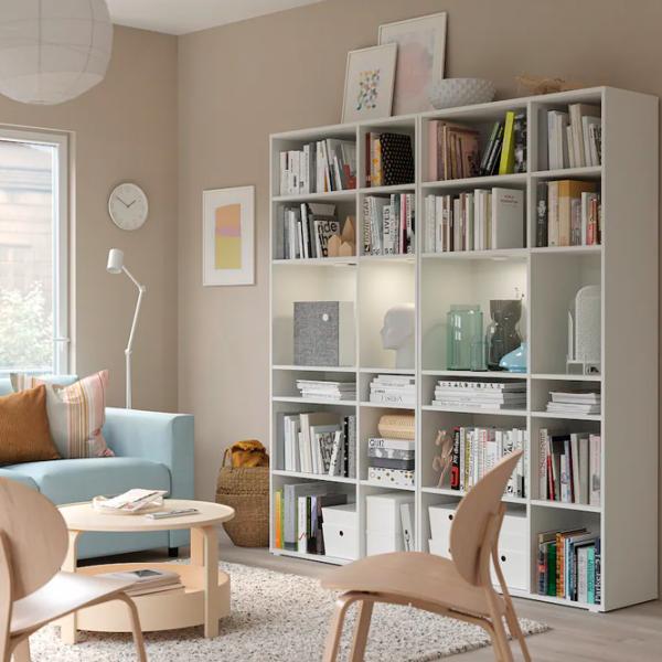 Стеллаж Ikea Vihals 200 x 190 x 37см cm / ЛДСП / White photo 3