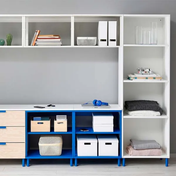 Etajeră Ikea Platsa White-Blue / Oțel photo 5