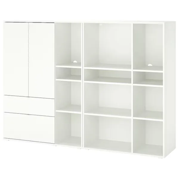 Стеллаж Ikea Vihals 140 x 200 x 37см cm / ЛДСП / White photo 1