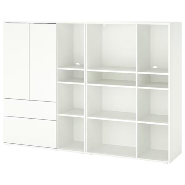 Стеллаж Ikea Vihals 140 x 200 x 37см cm / ЛДСП / White photo 1
