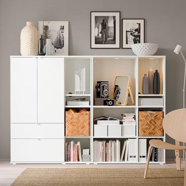 Стеллаж Ikea Vihals 140 x 200 x 37см cm / ЛДСП / White photo 3