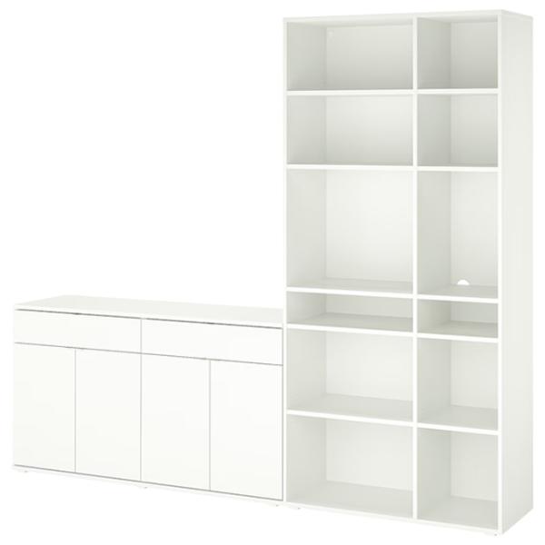 Стеллаж Ikea Vihals 200 x 235 x 37см cm / ЛДСП / White photo 1
