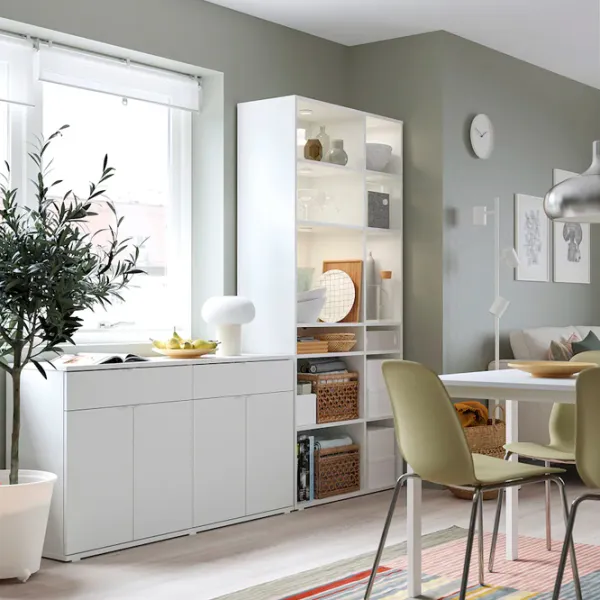 Стеллаж Ikea Vihals 200 x 235 x 37см cm / ЛДСП / White photo 2