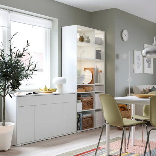 Стеллаж Ikea Vihals 200 x 235 x 37см cm / ЛДСП / White photo 2