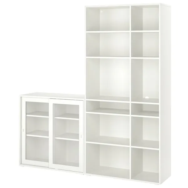 Стеллаж Ikea Vihals 200 x 190 x 37см cm / ЛДСП / White photo 1