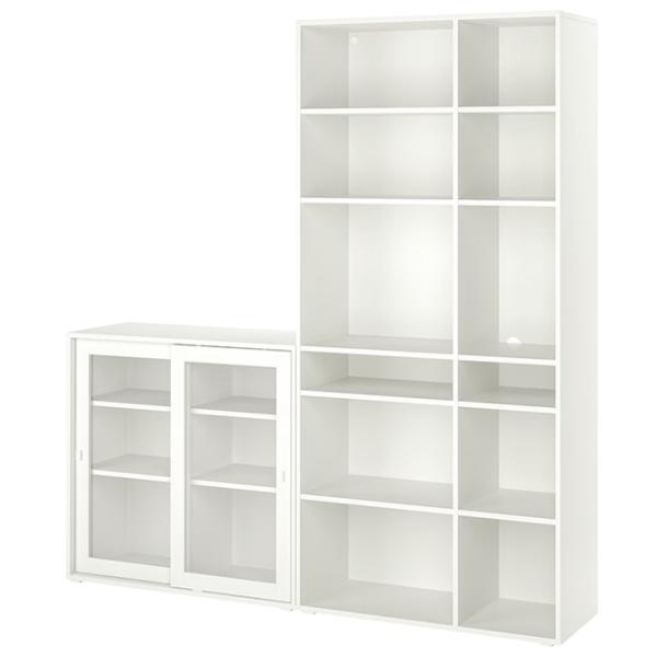 Стеллаж Ikea Vihals 200 x 190 x 37см cm / ЛДСП / White photo 1