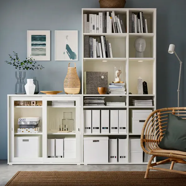 Стеллаж Ikea Vihals 200 x 190 x 37см cm / ЛДСП / White photo 2