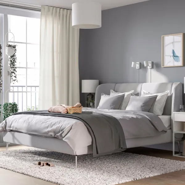 Кровать Ikea Tufjord/Tallmyra 160 x 200 см / Шпон / Серый photo 6