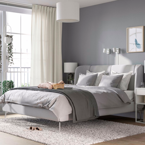 Кровать Ikea Tufjord/Tallmyra 160 x 200 см / Шпон / Серый photo 6