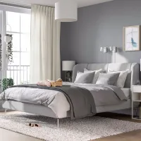 Кровать Ikea Tufjord/Tallmyra 160 x 200 см / Шпон / Серый photo 6