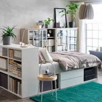 Кровать Ikea Platsa 2 140 x 200 см / ЛДСП / Белый photo 3
