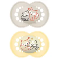 Suzetă cu tetina ortodontică MAM Planet Love Original Day&Night  Unisex / 16 luni - 36 luni / Silicon / Yelow