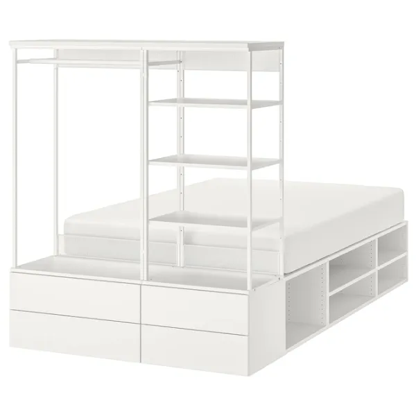 Кровать Ikea Platsa 4 140 x 200 см / Массив / Белый photo 1
