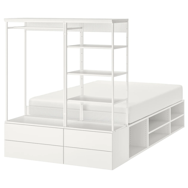 Кровать Ikea Platsa 4 140 x 200 см / Массив / Белый photo 1