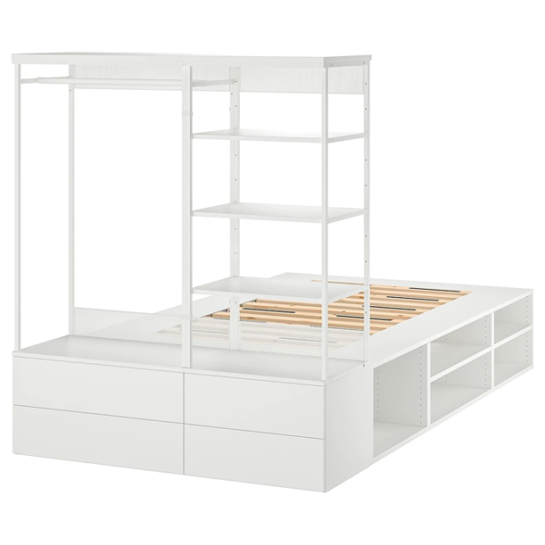 Кровать Ikea Platsa 4 140 x 200 см / Массив / Белый photo 2