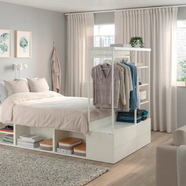 Кровать Ikea Platsa 4 140 x 200 см / Массив / Белый photo 4