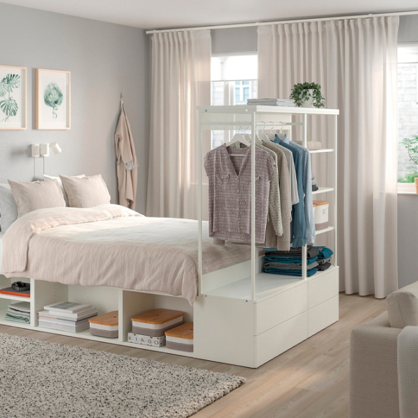 Кровать Ikea Platsa 4 140 x 200 см / Массив / Белый photo 4