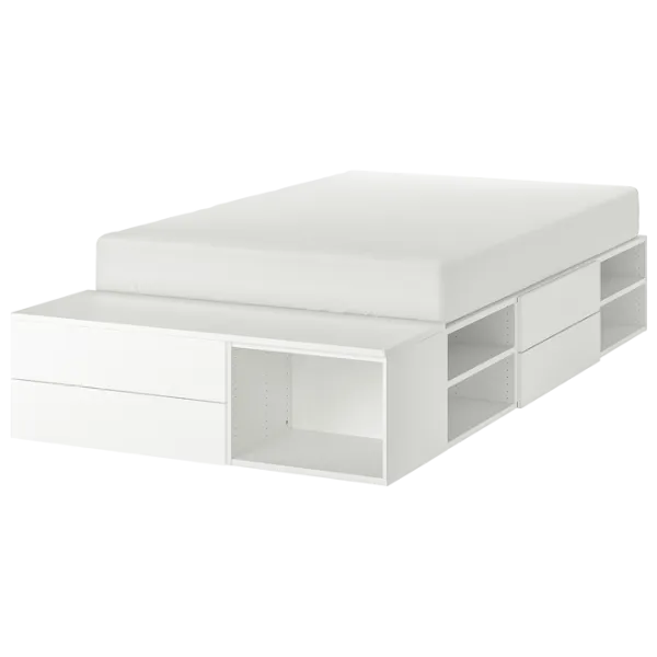 Кровать Ikea Platsa 4 140 x 200 см / Массив / Белый photo 1