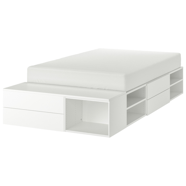 Кровать Ikea Platsa 4 140 x 200 см / Массив / Белый photo 1