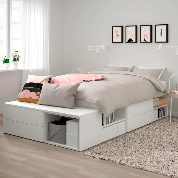 Кровать Ikea Platsa 4 140 x 200 см / Массив / Белый photo 3