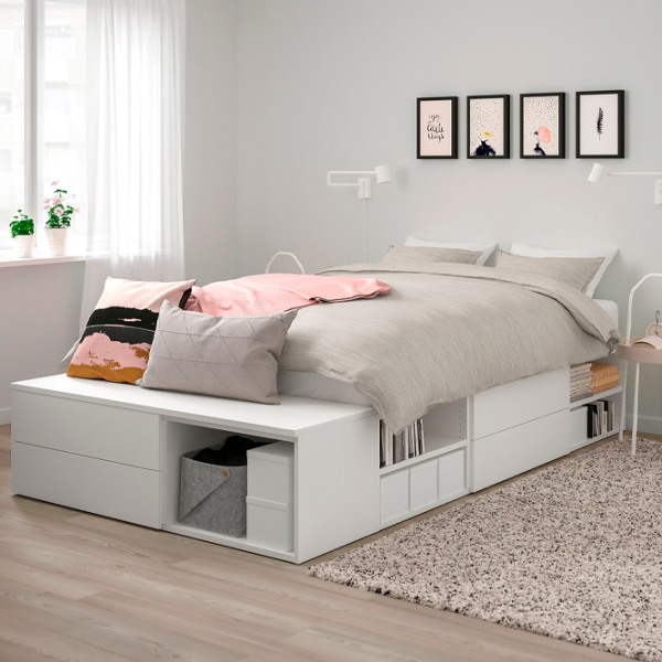 Кровать Ikea Platsa 4 140 x 200 см / Массив / Белый photo 3