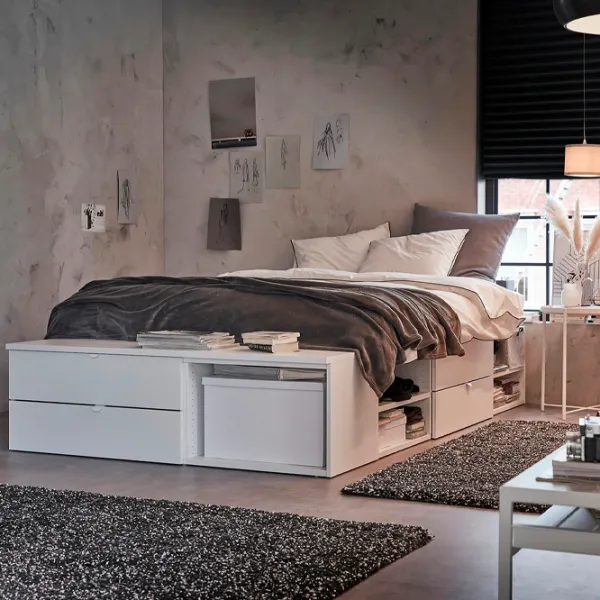 Кровать Ikea Platsa 4 140 x 200 см / Массив / Белый photo 4