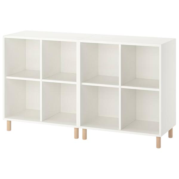 Стеллаж Ikea Eket 80 x 140 x 35см cm / ЛДСП / White photo 1