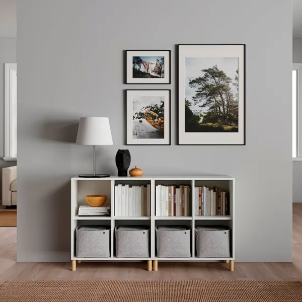 Стеллаж Ikea Eket 80 x 140 x 35см cm / ЛДСП / White photo 3