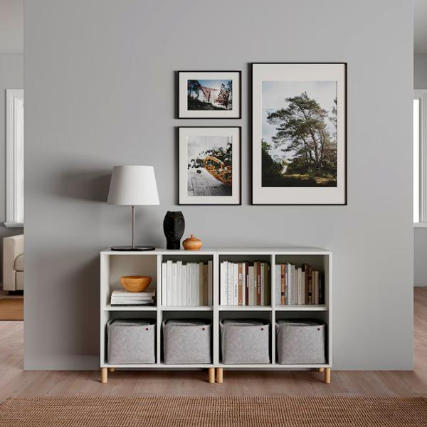 Стеллаж Ikea Eket 80 x 140 x 35см cm / ЛДСП / White photo 3