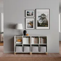 Стеллаж Ikea Eket 80 x 140 x 35см cm / ЛДСП / White photo 3