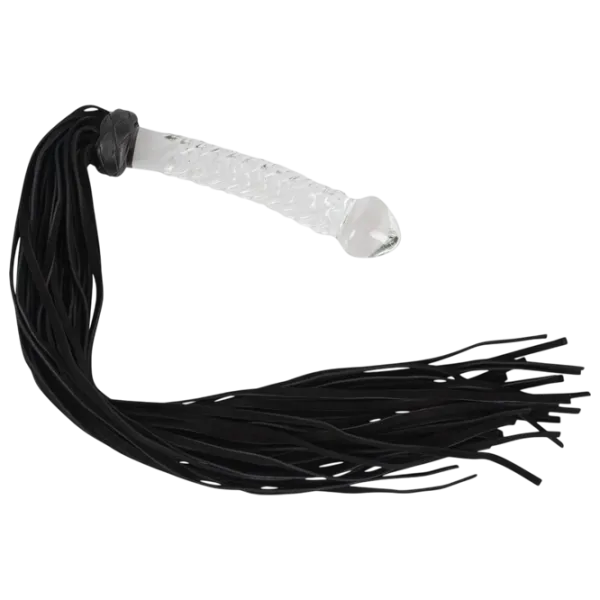 Плётка Bad Kitty Leather Flogger Glass Черный photo 1 Плётка Bad Kitty Leather Flogger Glass Черный photo 1