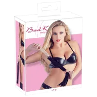 Bici Bad Kitty Leather Flogger Glass Black photo 4