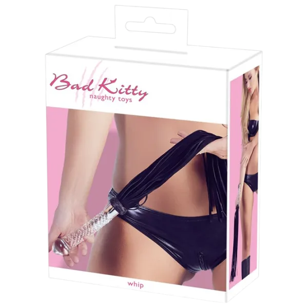 Плётка Bad Kitty Leather Flogger Glass Черный photo 5 Плётка Bad Kitty Leather Flogger Glass Черный photo 5