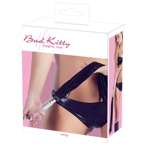 Плётка Bad Kitty Leather Flogger Glass Черный photo 5 Плётка Bad Kitty Leather Flogger Glass Черный photo 5