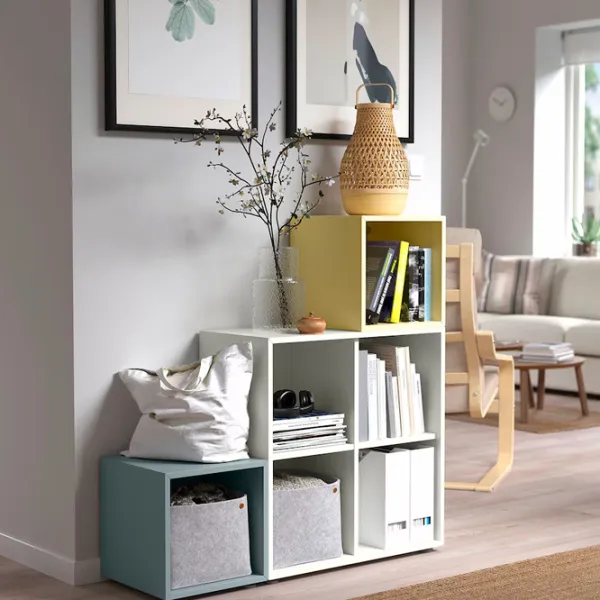 Стеллаж Ikea Eket 105 x 107 x 35см cm / ЛДСП / Жёлтый photo 2