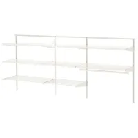 Стеллаж Ikea Boaxel Белый / Cталь