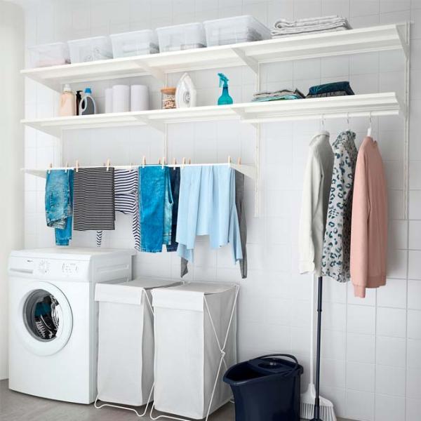 Стеллаж Ikea Boaxel Белый / Cталь photo 2 Стеллаж Ikea Boaxel Белый / Cталь photo 2