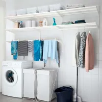 Etajeră Ikea Boaxel White / Oțel photo 2