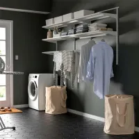 Etajeră Ikea Boaxel White / Oțel photo 3
