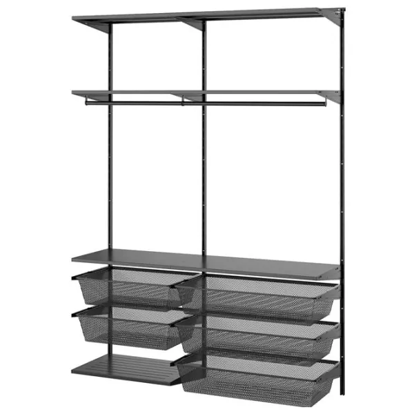 Etajeră Ikea Boaxel Anthracite / Oțel photo 1